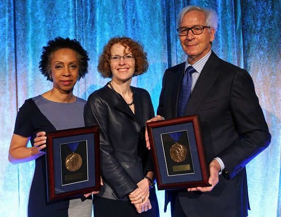 Nina Shaw, Gillian Lester, Jonathan Schiller Medal of Excellence Columbia Law School 